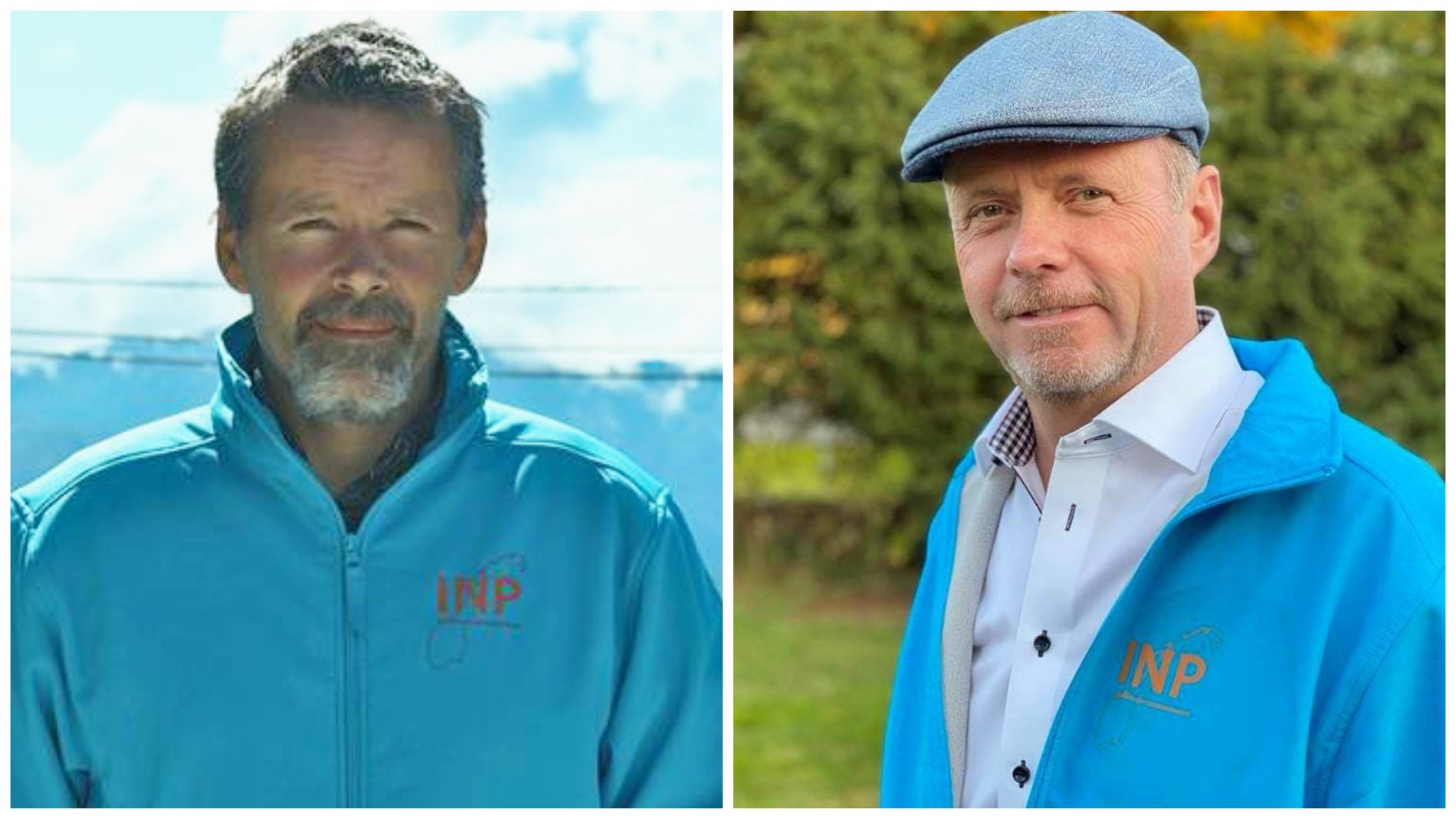 Nestleder Bjarte Helland til venstre, partileder og grunnlegger Owe Ingemann Waltherzøe til høyre.